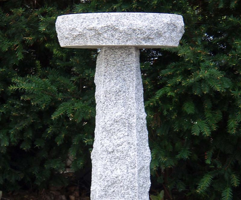 granite bird bath