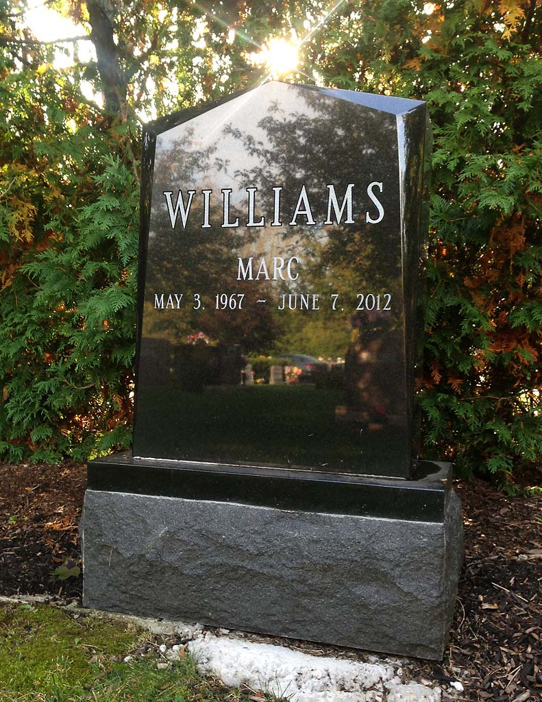 polished granite monument