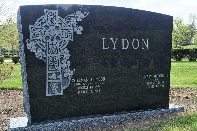 Irish Themed Polished Dark Monument