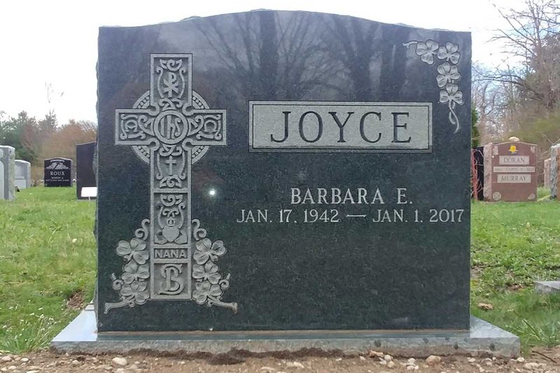 Polished Dark Granite Monument
