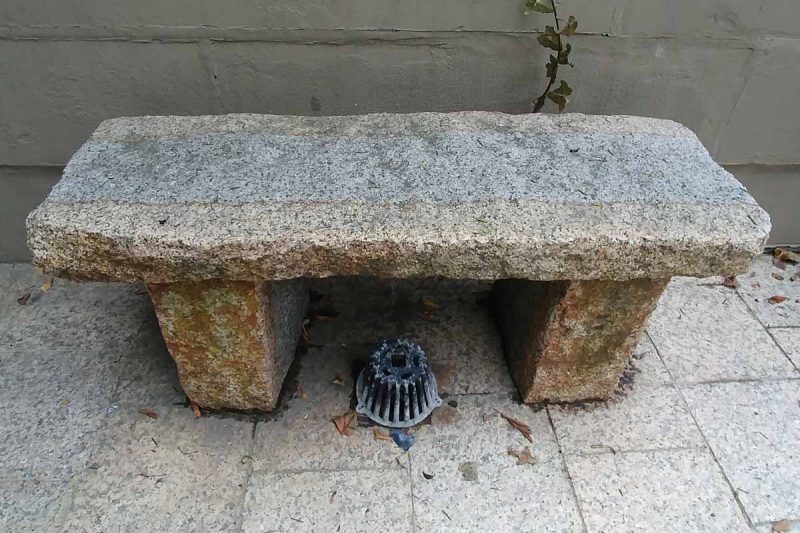 Rough Hewn Granite Bench